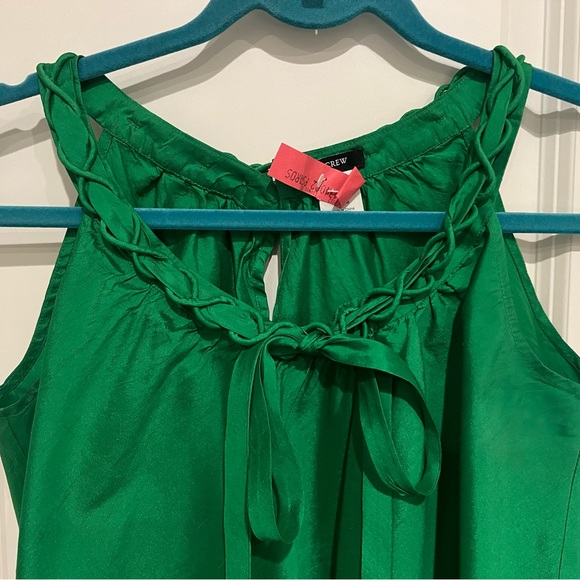 Jcrew green silk top - Picture 3 of 5